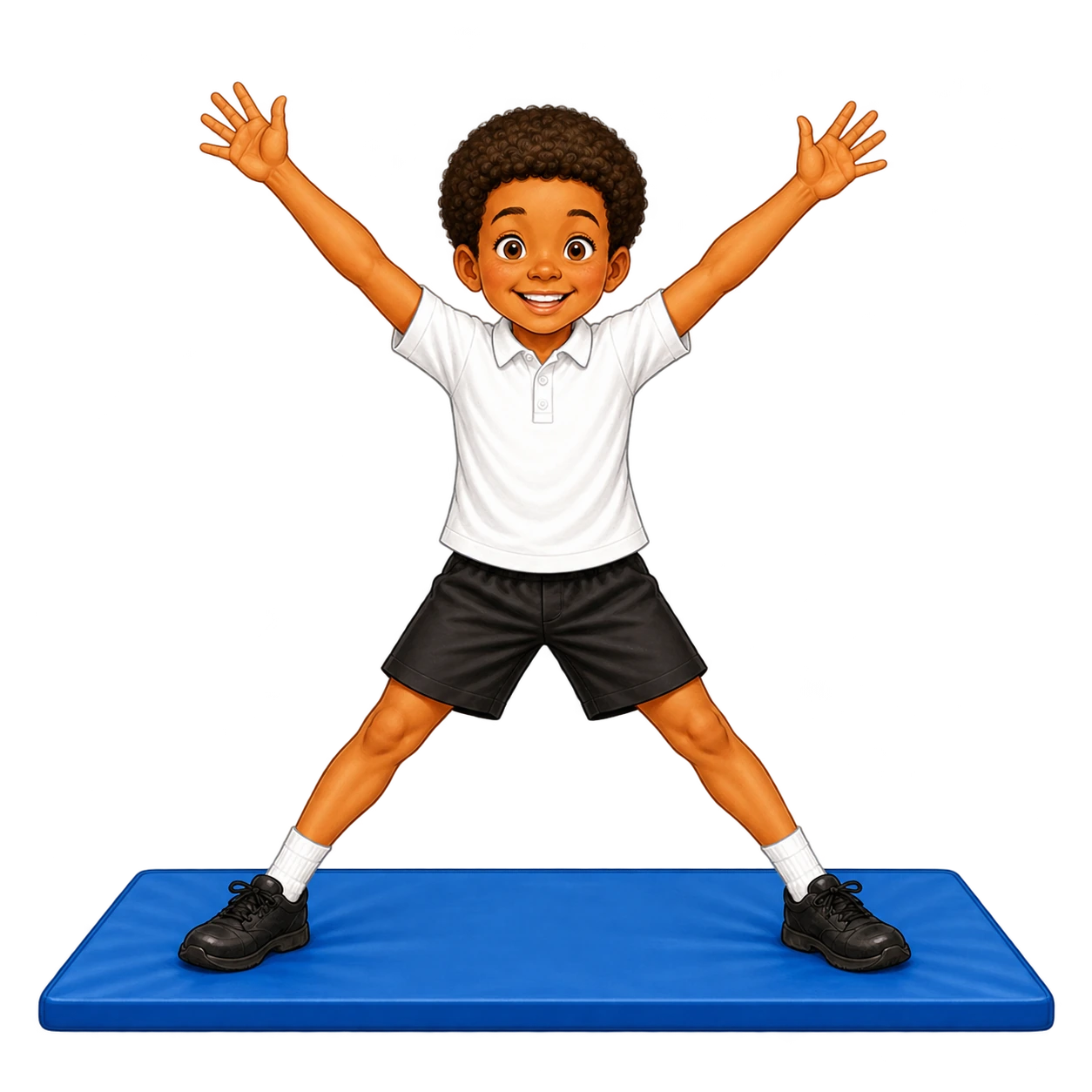 A child making a star shape